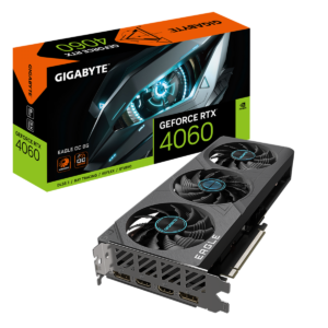 Placa de Vídeo Gigabyte NVIDIA GeForce RTX 4060 EAGLE OC, 8GB, GDDR6, DLSS, Ray Tracing, GV-N4060EAGLE OC-8GD