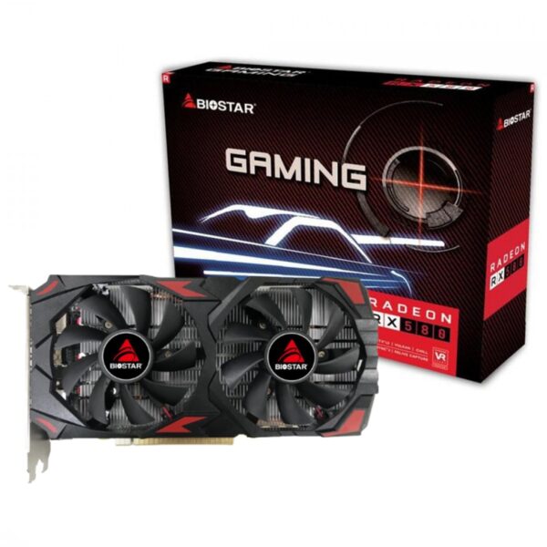 Placa de Vídeo Biostar AMD Radeon RX 580, 8GB, GDDR5, 256 Bit, VA5815RQ82