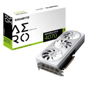 Placa de Vídeo Gigabyte NVIDIA GeForce RTX 4070 Aero OC V2 White, 12GB, GDDR6X, DLSS, Ray Tracing, GV-N4070AERO OCV2-12GD