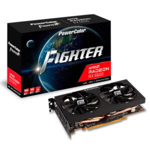 Placa de Vídeo PowerColor Fighter Radeon RX 6600, 8GB, GDDR6, FSR, Ray Tracing, AXRX 6600 8GBD6-3DH