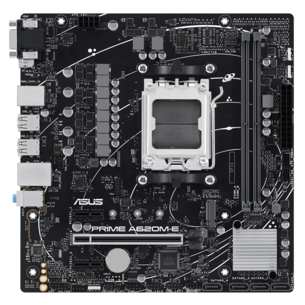 Placa Mãe Asus PRIME A620M-E, Chipset A620, AMD AM5, MATX, DDR5, 90MB1F50-M0EAY0