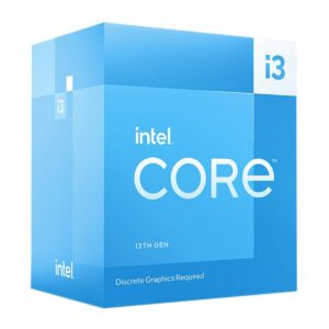 Processador Intel Core i3 13100F 3.4GHz (4.5GHz Turbo), 13ª Geração, 4-Cores 8-Threads, LGA 1700, BX8071513100F